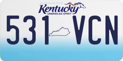KY license plate 531VCN