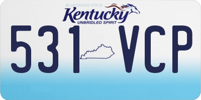 KY license plate 531VCP