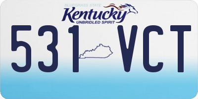 KY license plate 531VCT