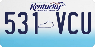 KY license plate 531VCU