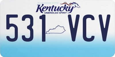 KY license plate 531VCV