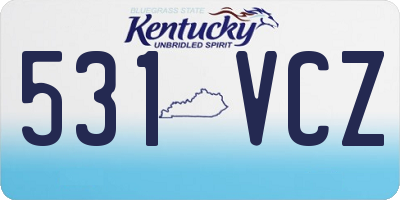KY license plate 531VCZ