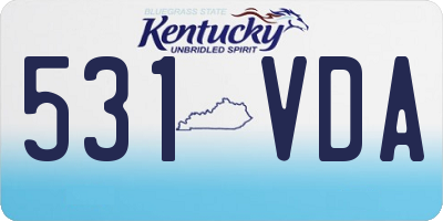 KY license plate 531VDA