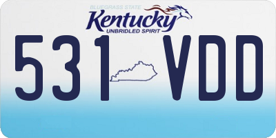 KY license plate 531VDD