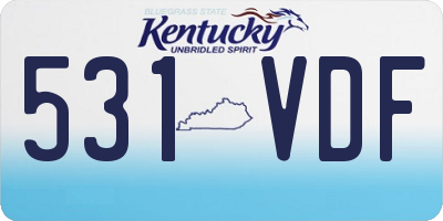 KY license plate 531VDF