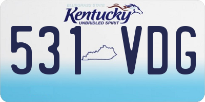 KY license plate 531VDG