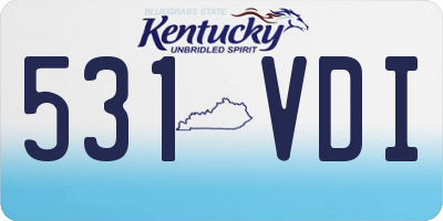 KY license plate 531VDI