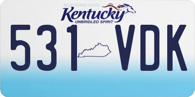 KY license plate 531VDK