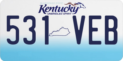 KY license plate 531VEB