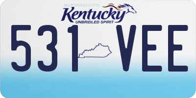 KY license plate 531VEE