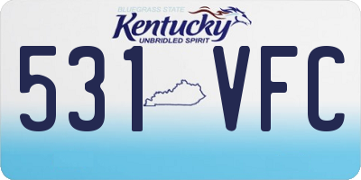KY license plate 531VFC