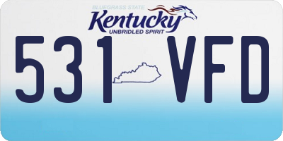 KY license plate 531VFD