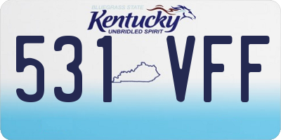 KY license plate 531VFF