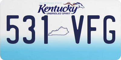 KY license plate 531VFG