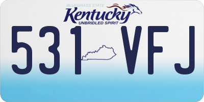 KY license plate 531VFJ