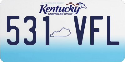 KY license plate 531VFL