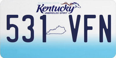 KY license plate 531VFN