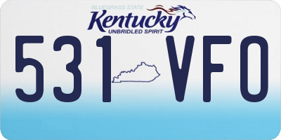 KY license plate 531VFO