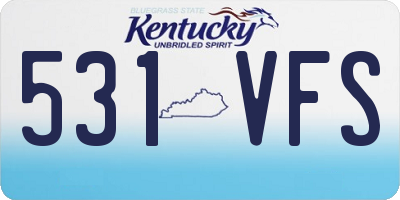 KY license plate 531VFS
