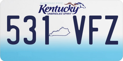 KY license plate 531VFZ