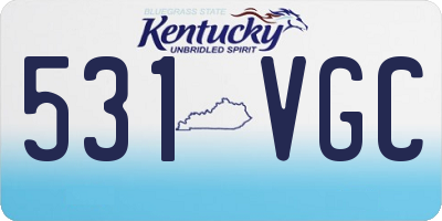 KY license plate 531VGC
