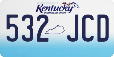 KY license plate 532JCD