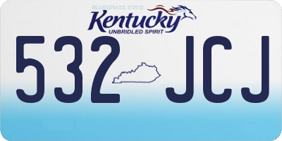 KY license plate 532JCJ