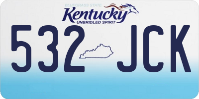 KY license plate 532JCK