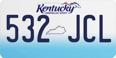 KY license plate 532JCL