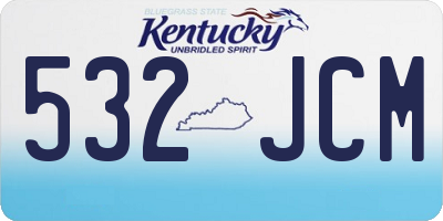 KY license plate 532JCM