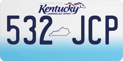 KY license plate 532JCP
