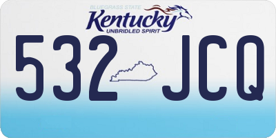 KY license plate 532JCQ