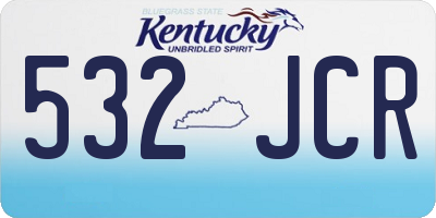 KY license plate 532JCR