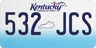 KY license plate 532JCS