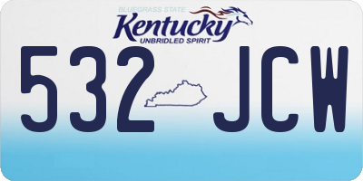 KY license plate 532JCW