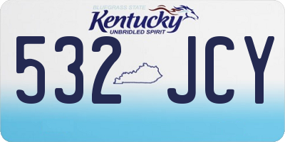 KY license plate 532JCY