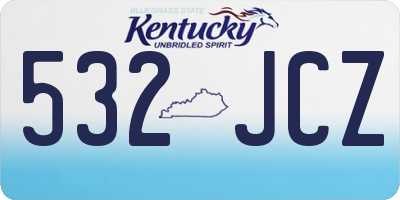 KY license plate 532JCZ