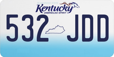 KY license plate 532JDD