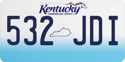 KY license plate 532JDI