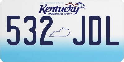 KY license plate 532JDL