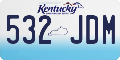 KY license plate 532JDM