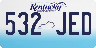 KY license plate 532JED