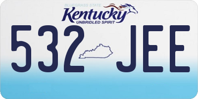 KY license plate 532JEE