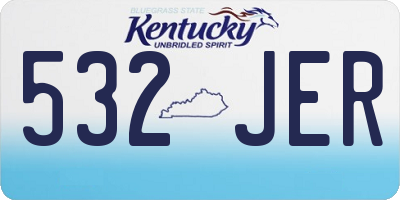KY license plate 532JER