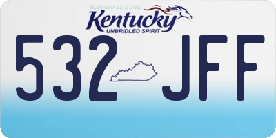 KY license plate 532JFF