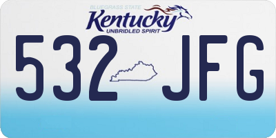 KY license plate 532JFG