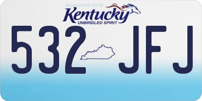 KY license plate 532JFJ