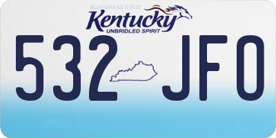 KY license plate 532JFO