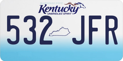 KY license plate 532JFR