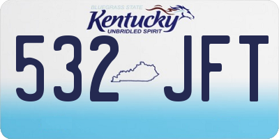 KY license plate 532JFT